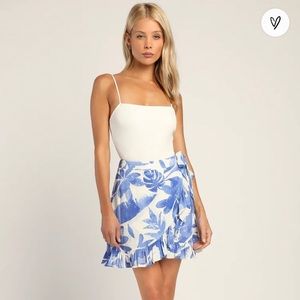 Lulus tropical wrap skirt